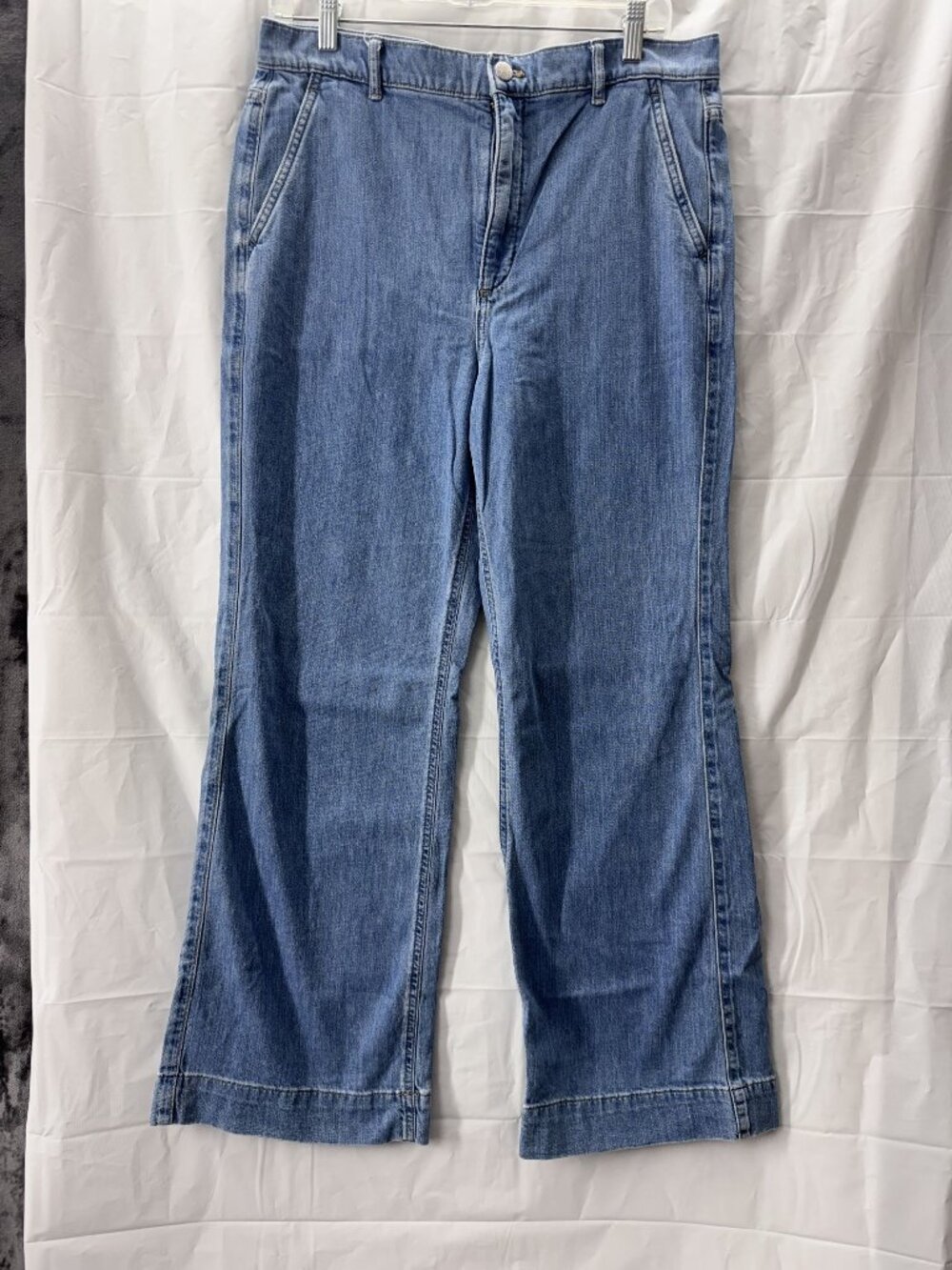 J Crew Wide Leg Jeans Women's Size 30 Light Wash Denim High Rise
